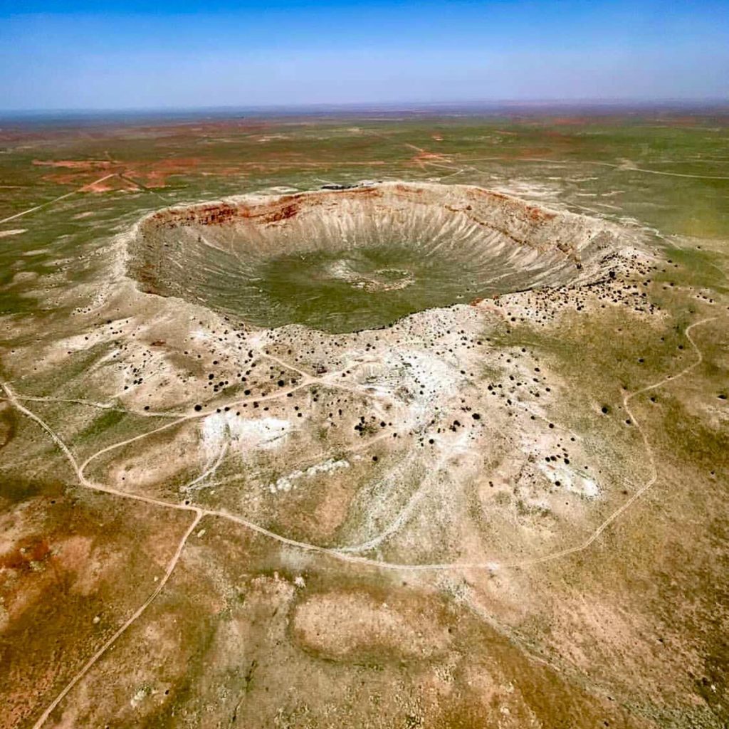 aerial images of asteroid impacts